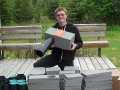 Erick-Paulsud-with-his-finished-Least-Auklet-nest-boxes