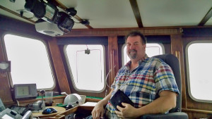 First Mate Jim Howard on watch